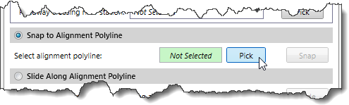 Snap to Alignment Polyline section