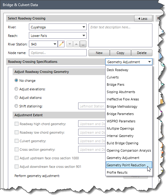 Select the Geometry Point Reduction option